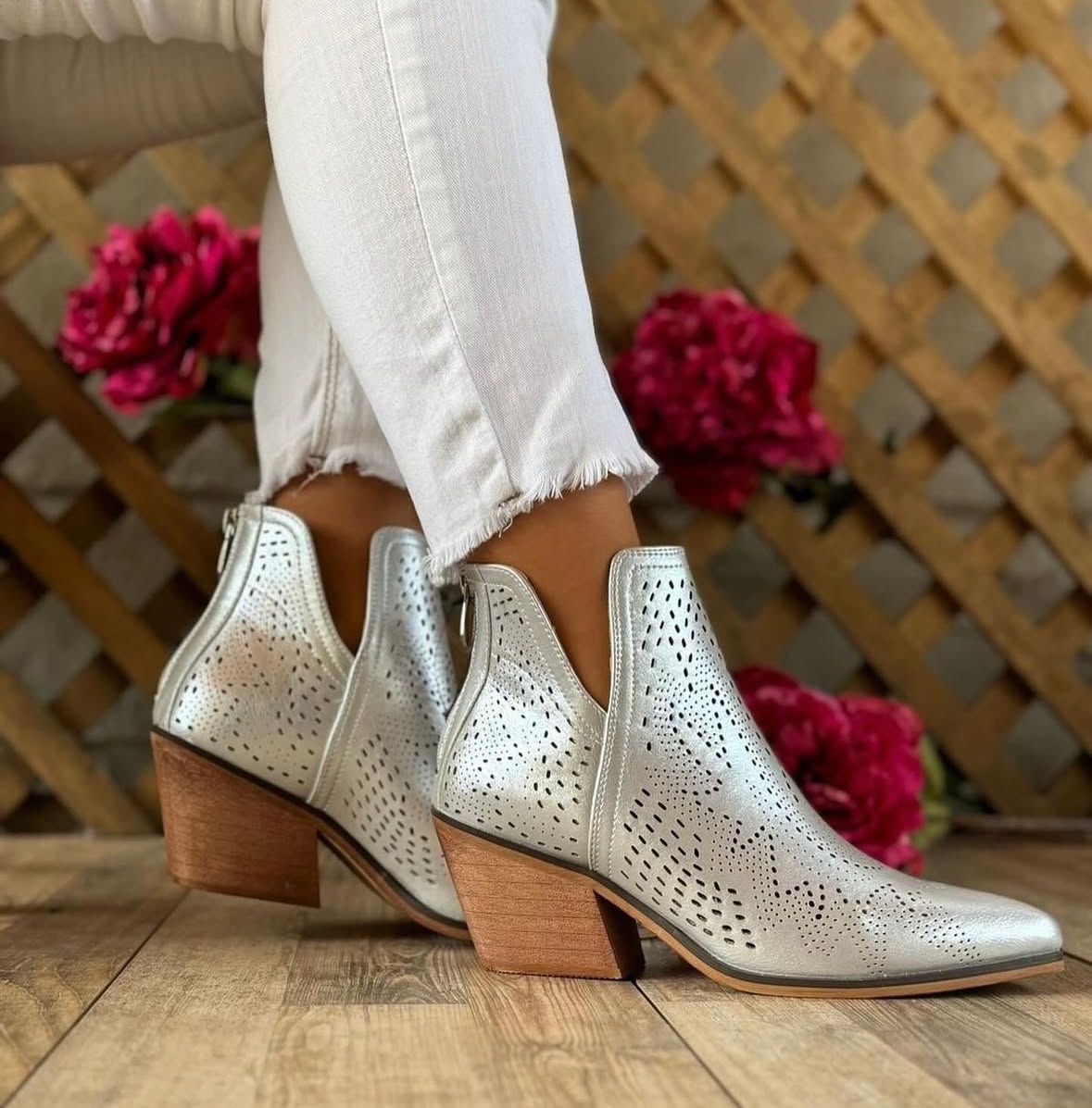 Botines brillantes- Plateados